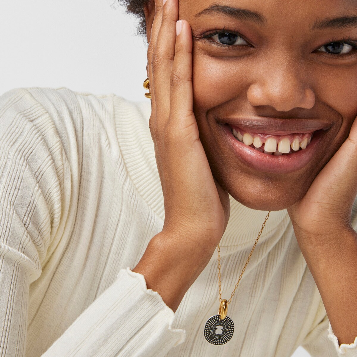 Small two-tone Oursin Pendant