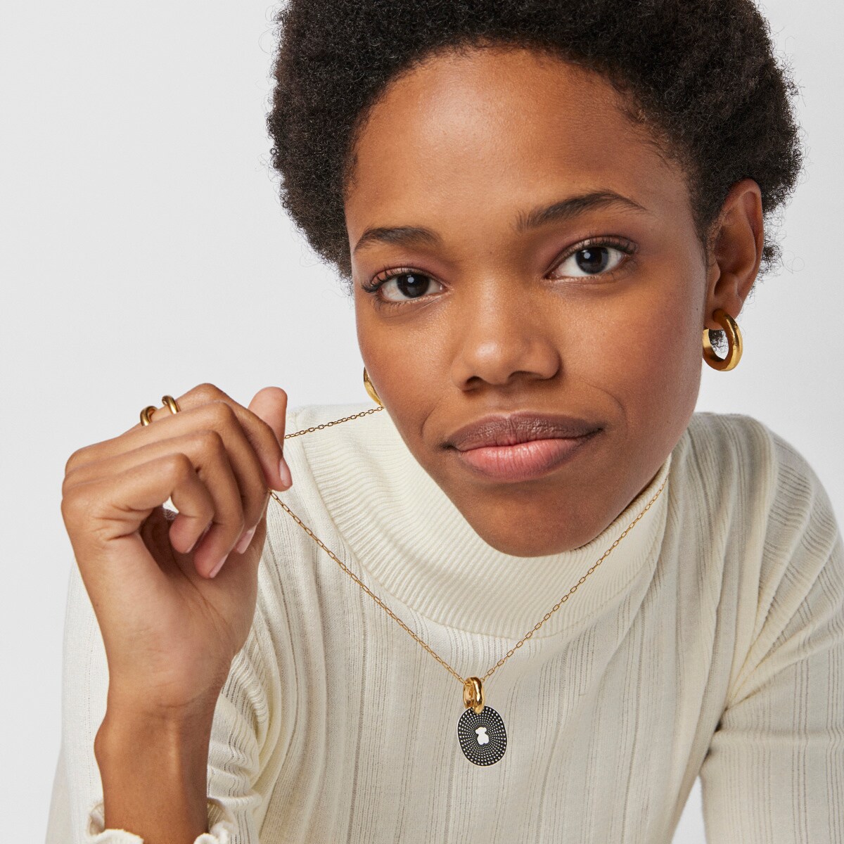 Small two-tone Oursin Pendant