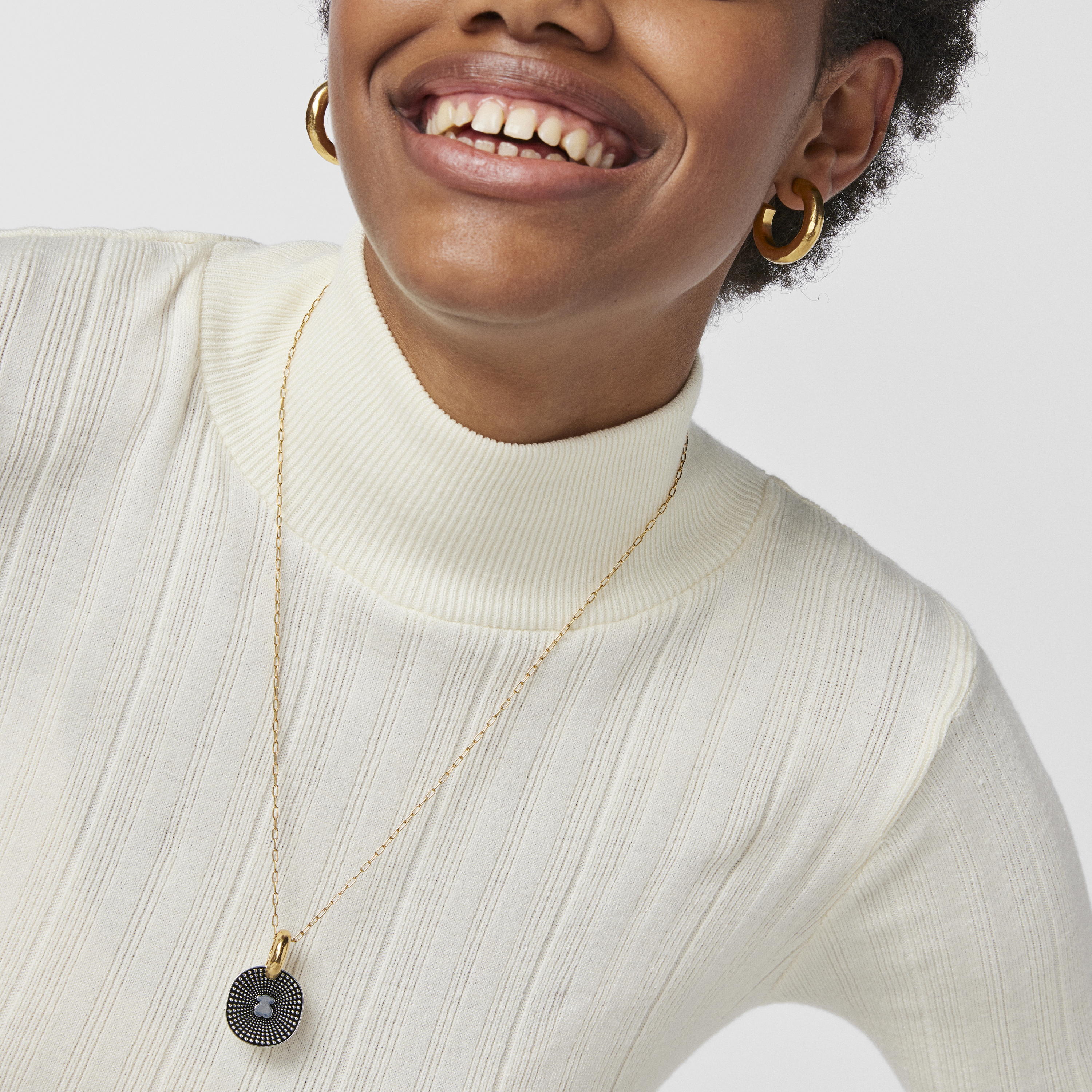 Small two-tone Oursin Pendant