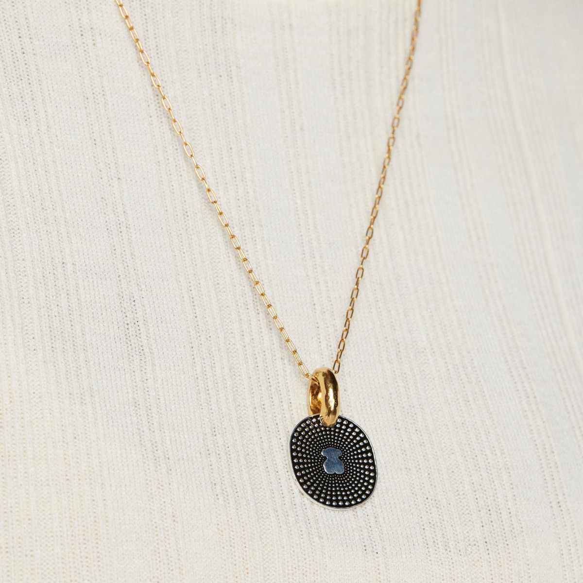 Small two-tone Oursin Pendant