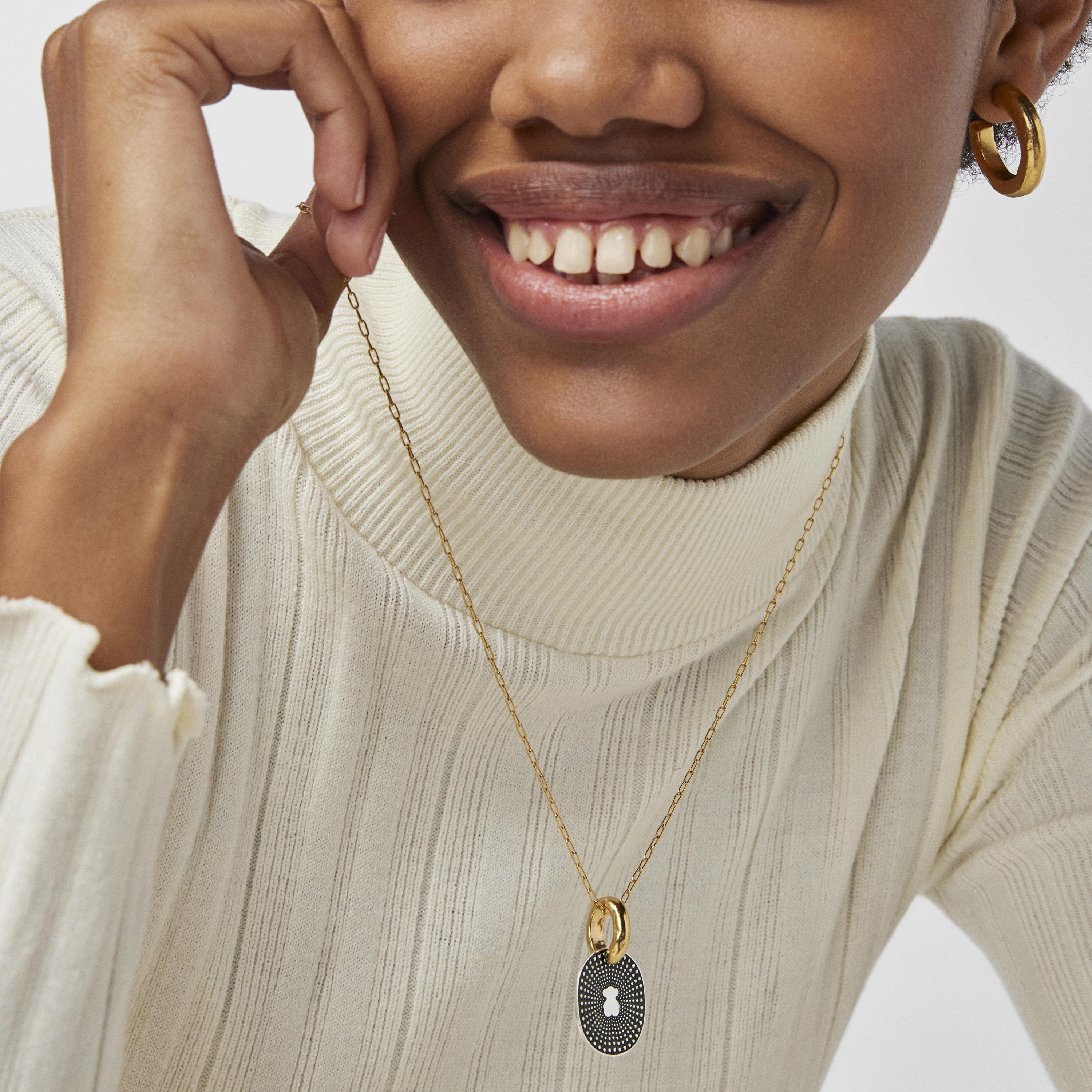 Small two-tone Oursin Pendant