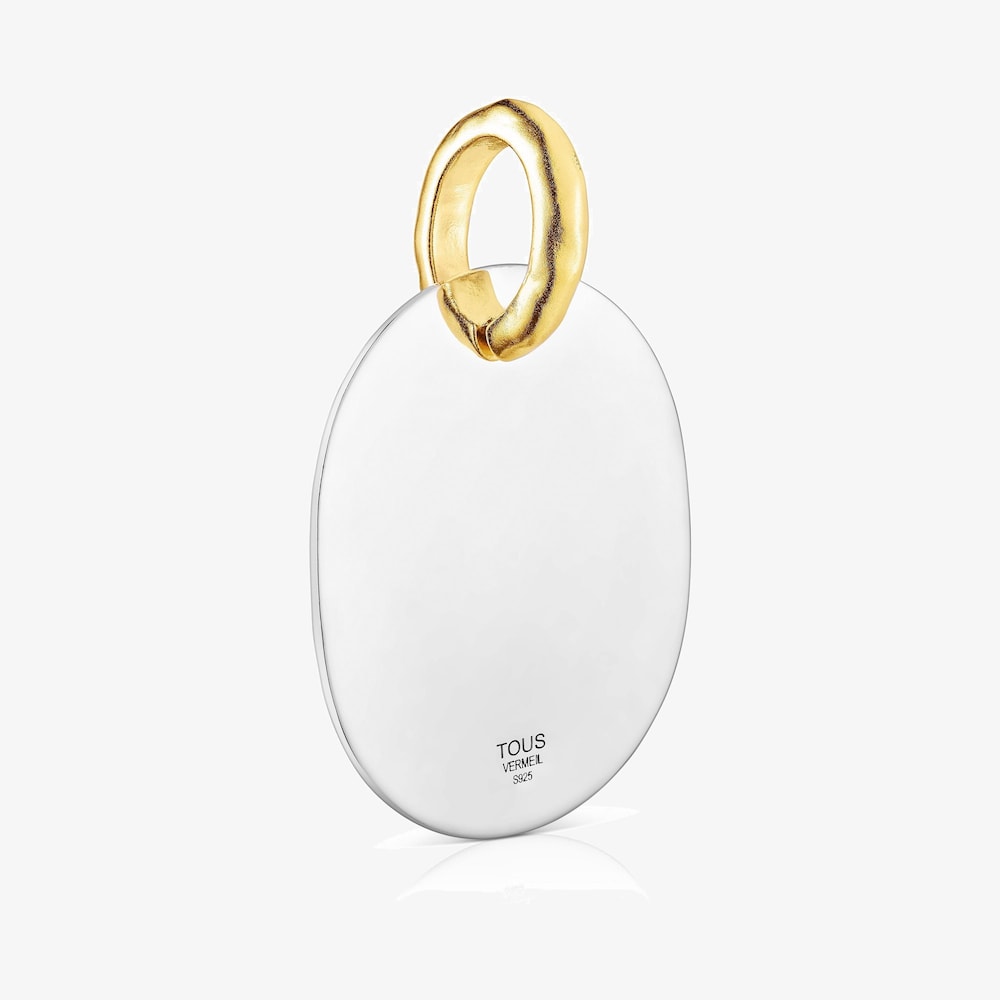 Tous Oursin &ndash; Př&iacute;věsek ze žlut&eacute;ho stř&iacute;bra Vermeil a tmav&eacute;ho stř&iacute;bra s emailem