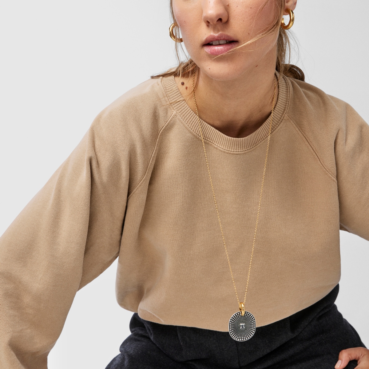 Large two-tone Oursin Pendant