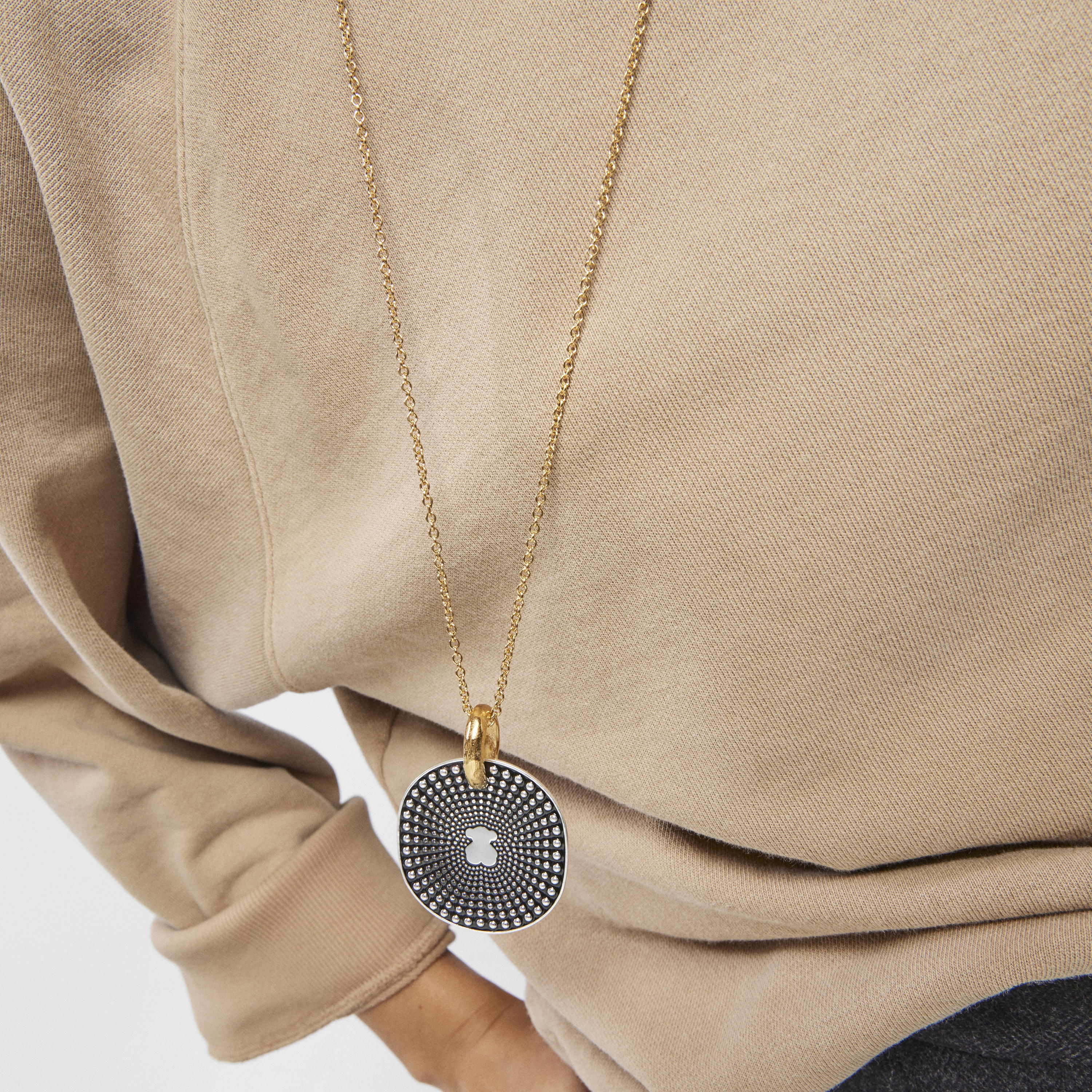 Large two-tone Oursin Pendant