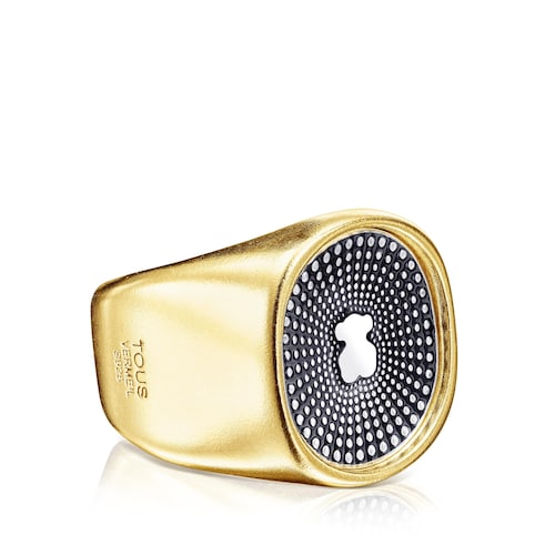 Anillo bicolor Oursin