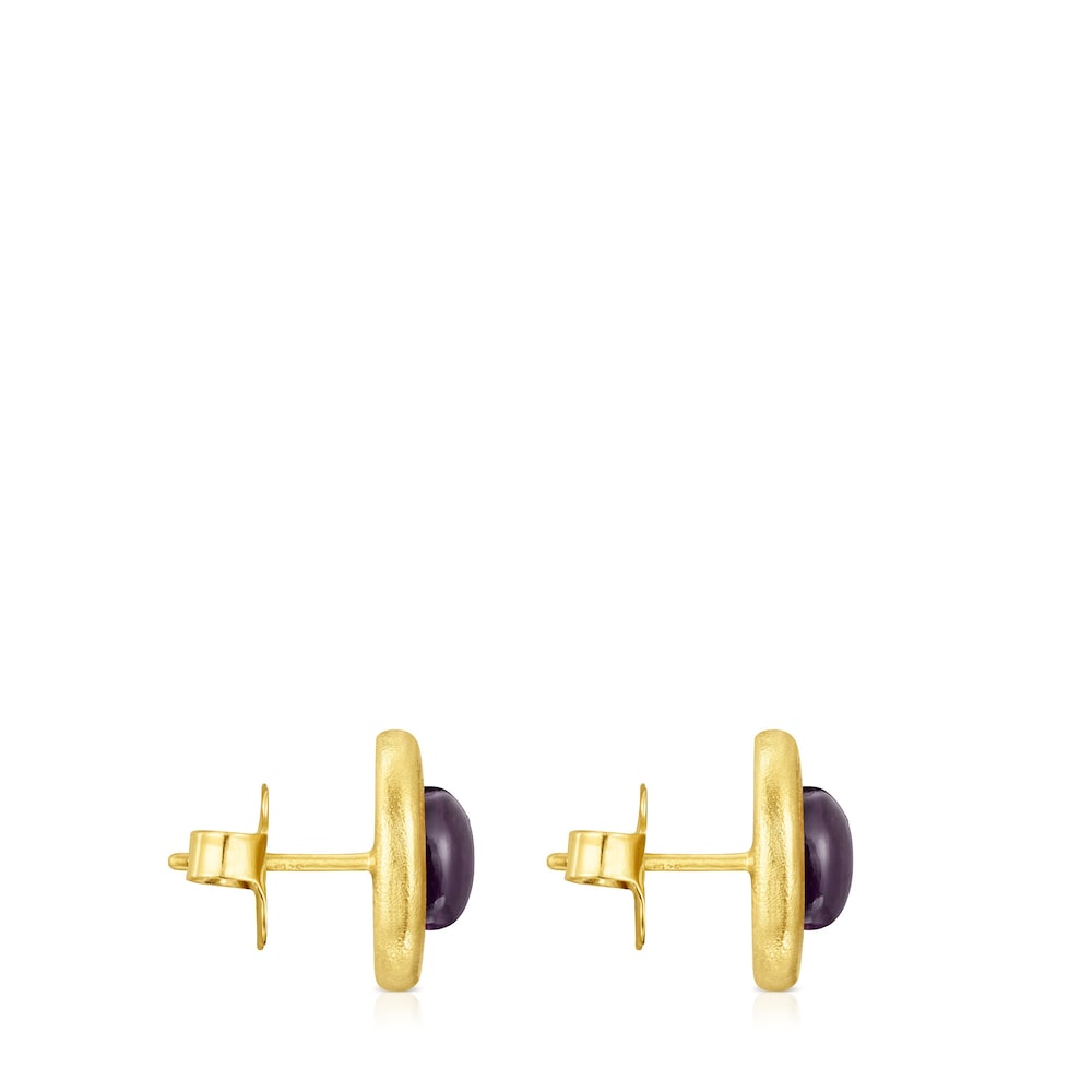 Silver vermeil Nattfall Earrings with amethyst