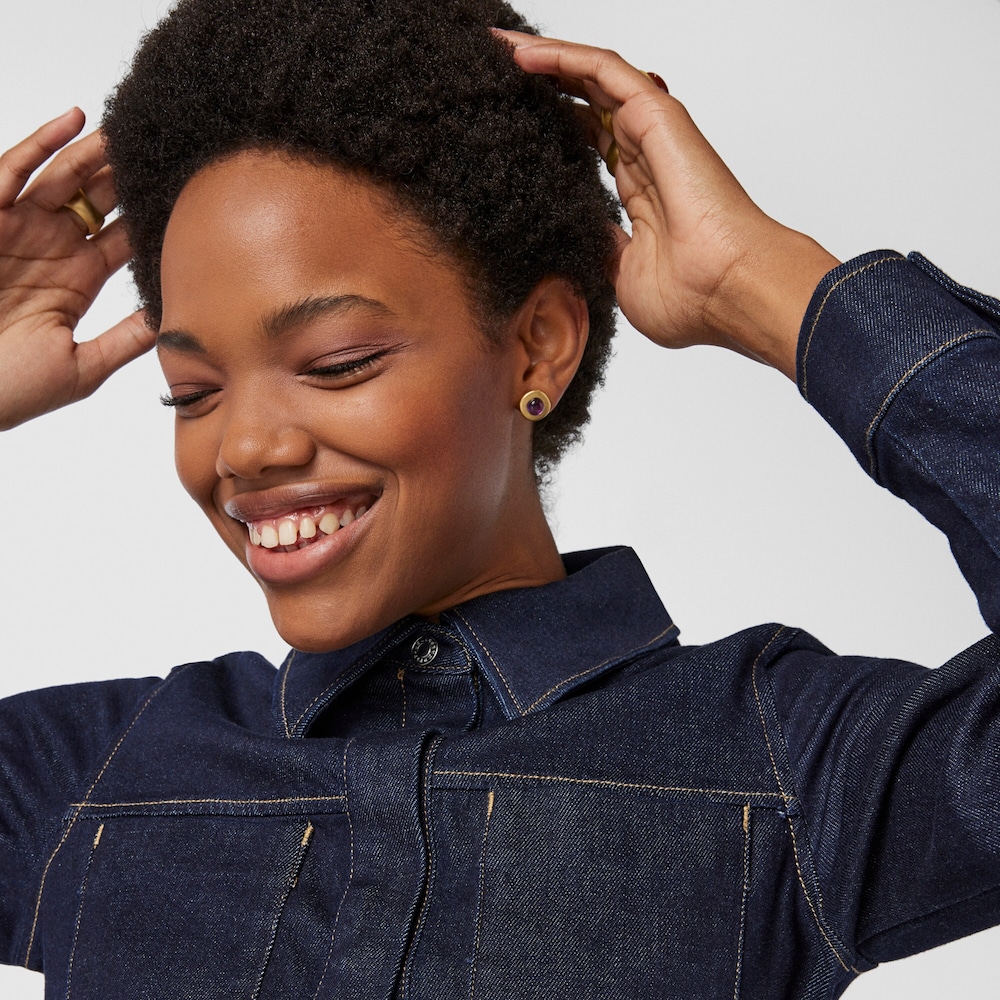 Silver vermeil Nattfall Earrings with amethyst