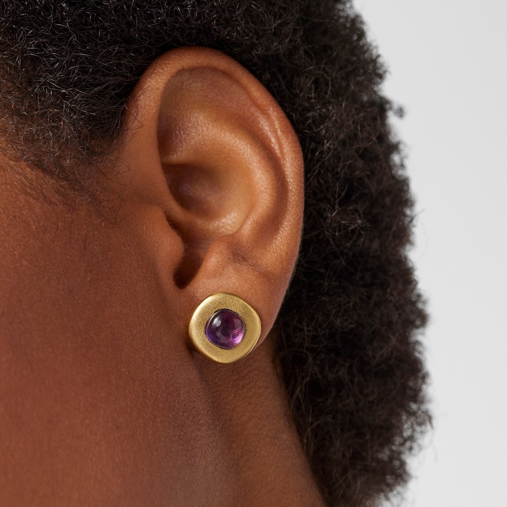 Silver vermeil Nattfall Earrings with amethyst