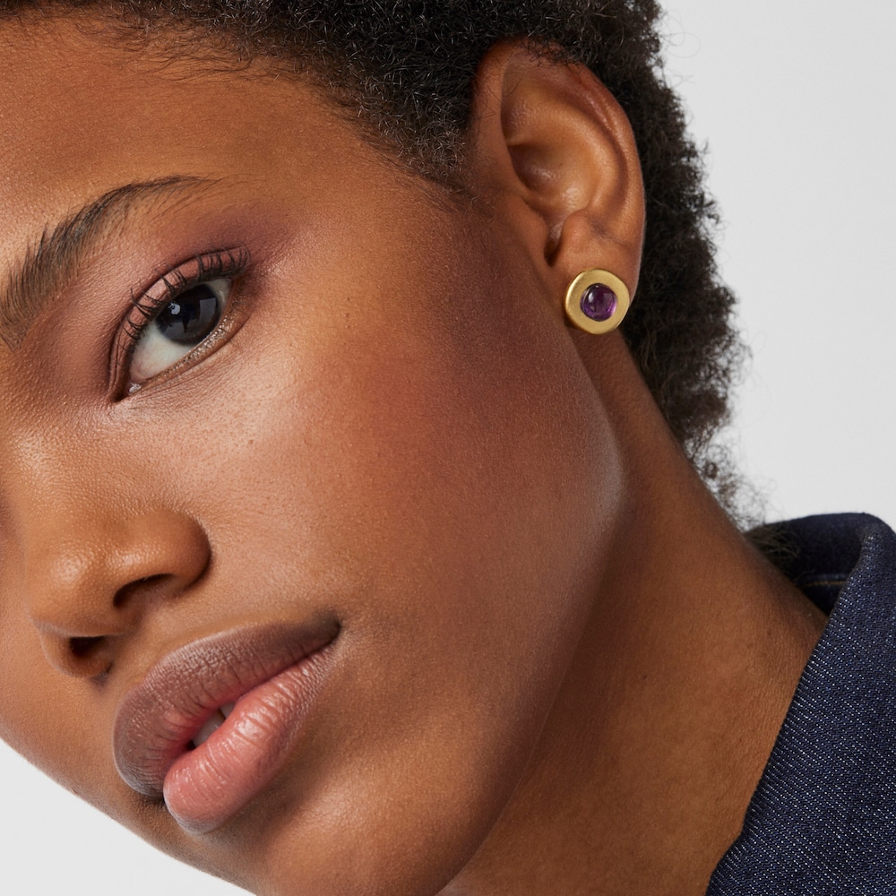 Silver vermeil Nattfall Earrings with amethyst