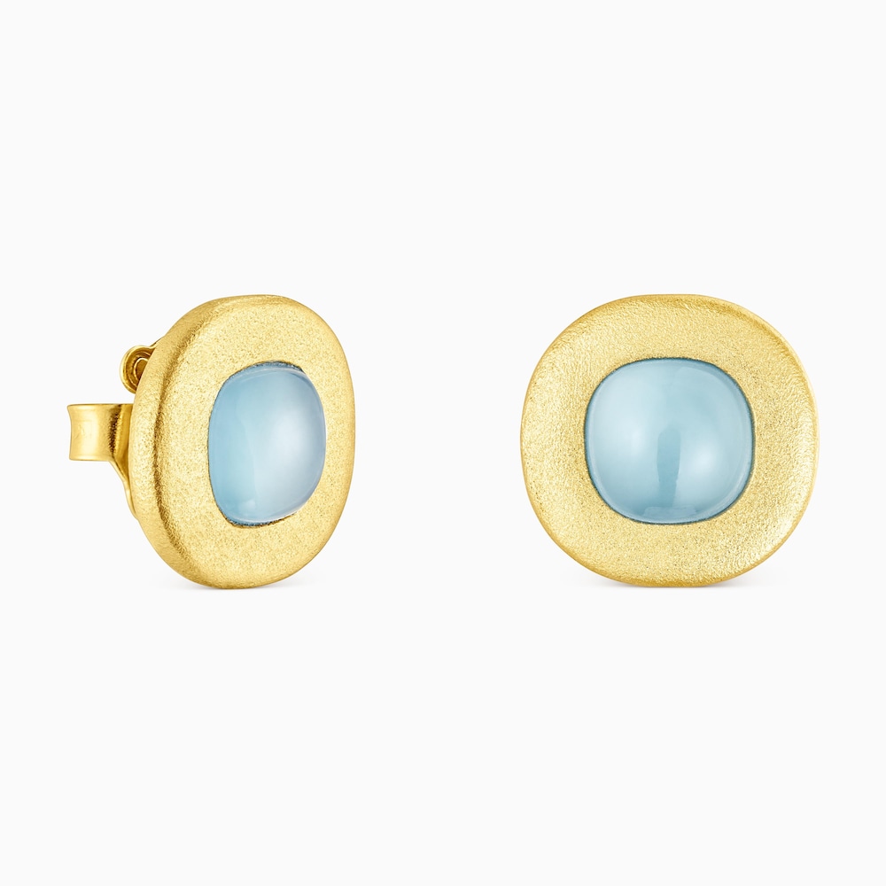 Silver vermeil Nattfall Earrings with chalcedony