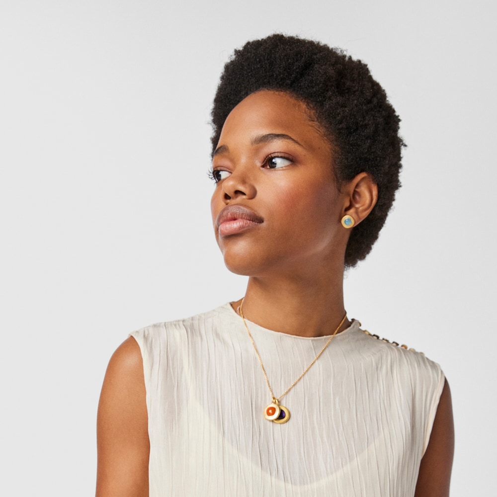 Silver vermeil Nattfall Earrings with chalcedony