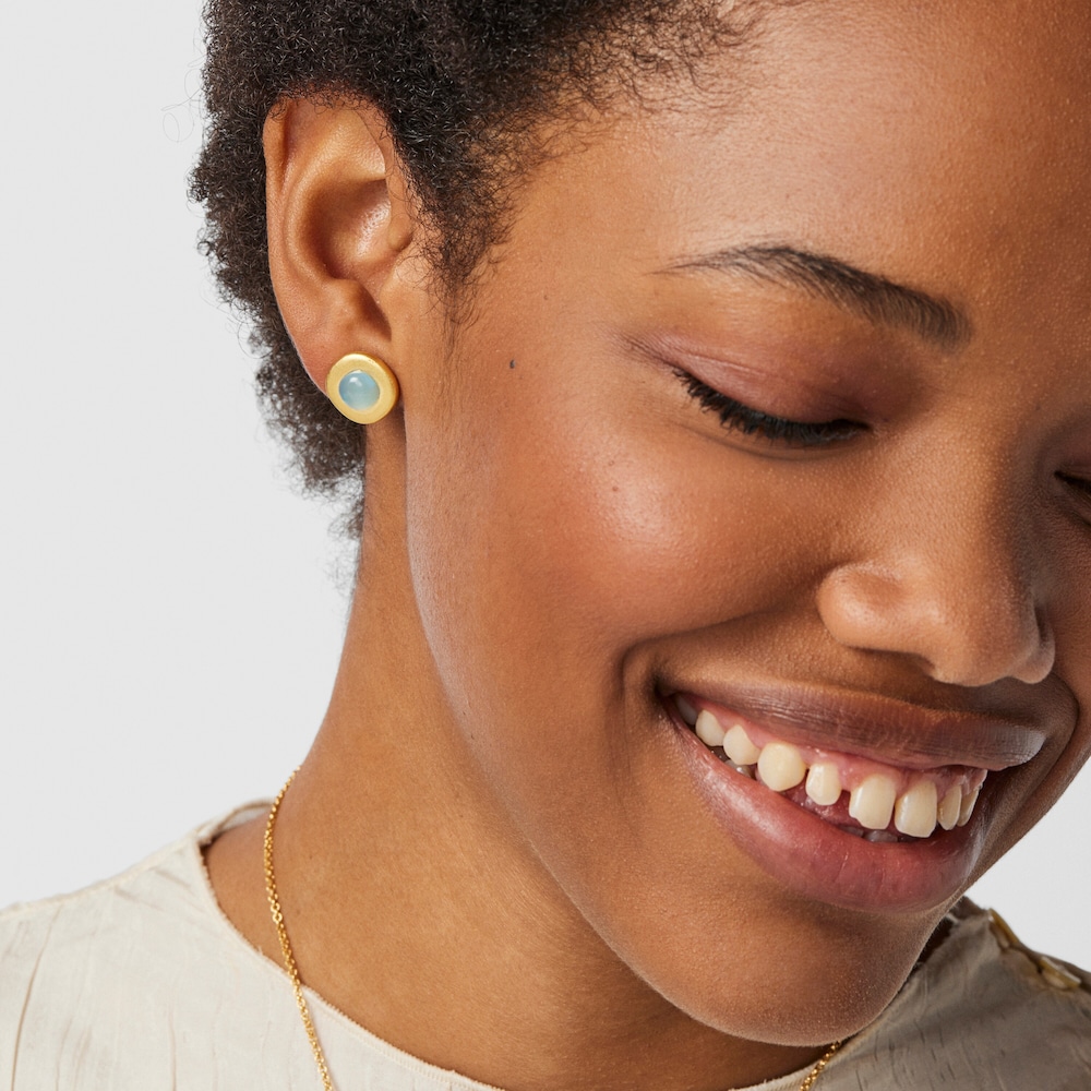 Silver vermeil Nattfall Earrings with chalcedony