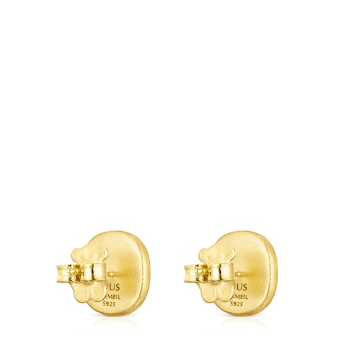 Aretes con baño de oro 18 kt sobre plata y cornalina Nattfall