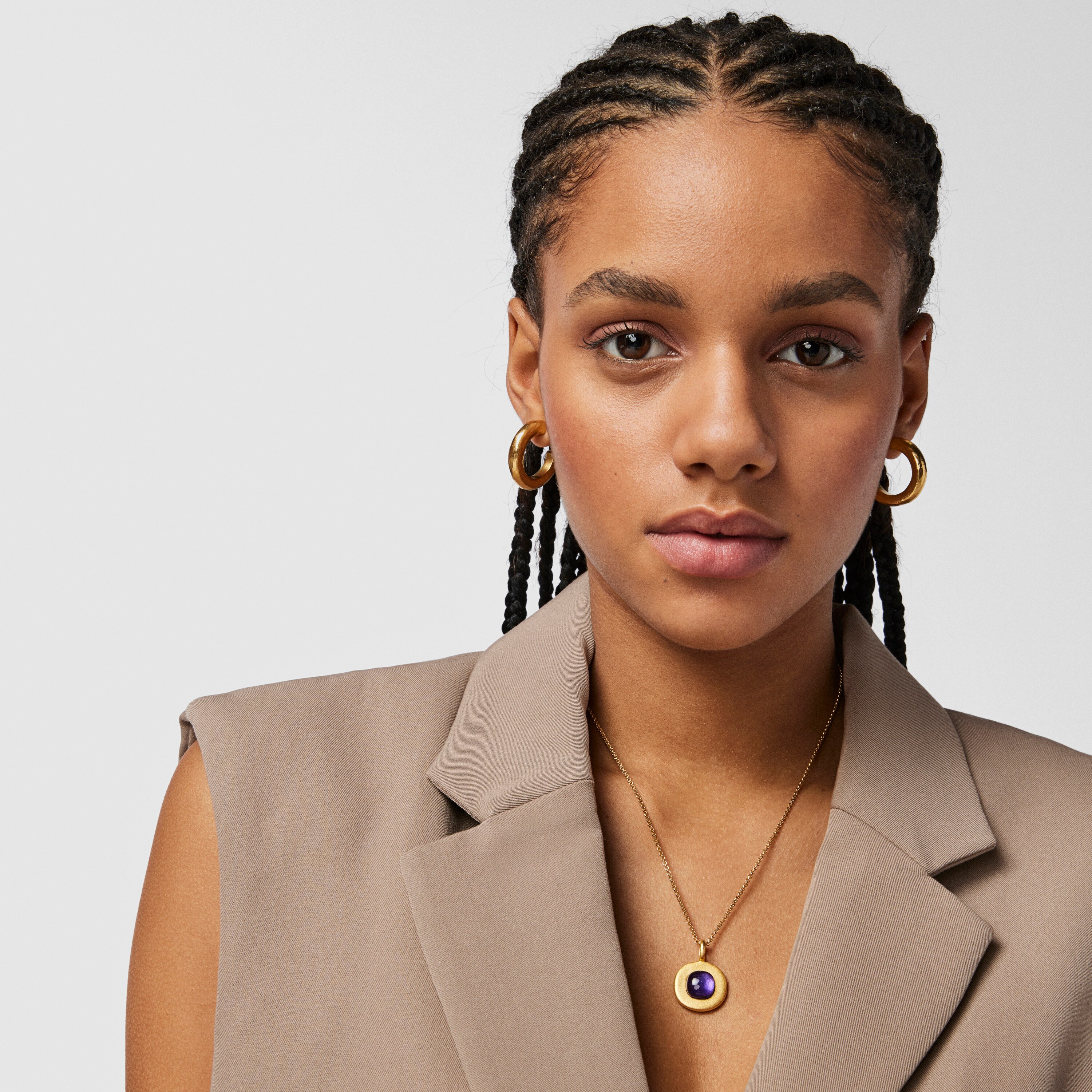 Silver vermeil Nattfall Pendant with amethyst