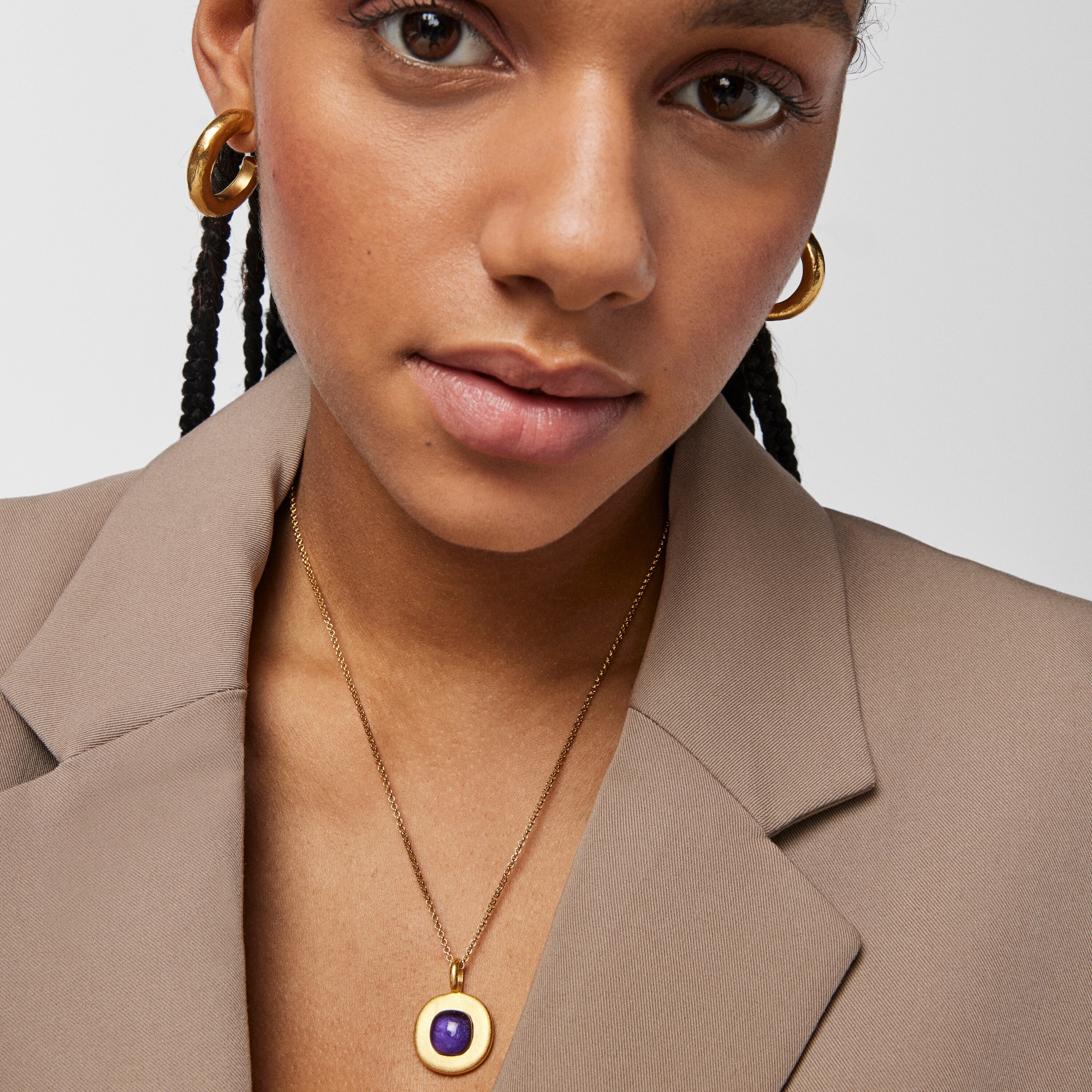 Silver vermeil Nattfall Pendant with amethyst