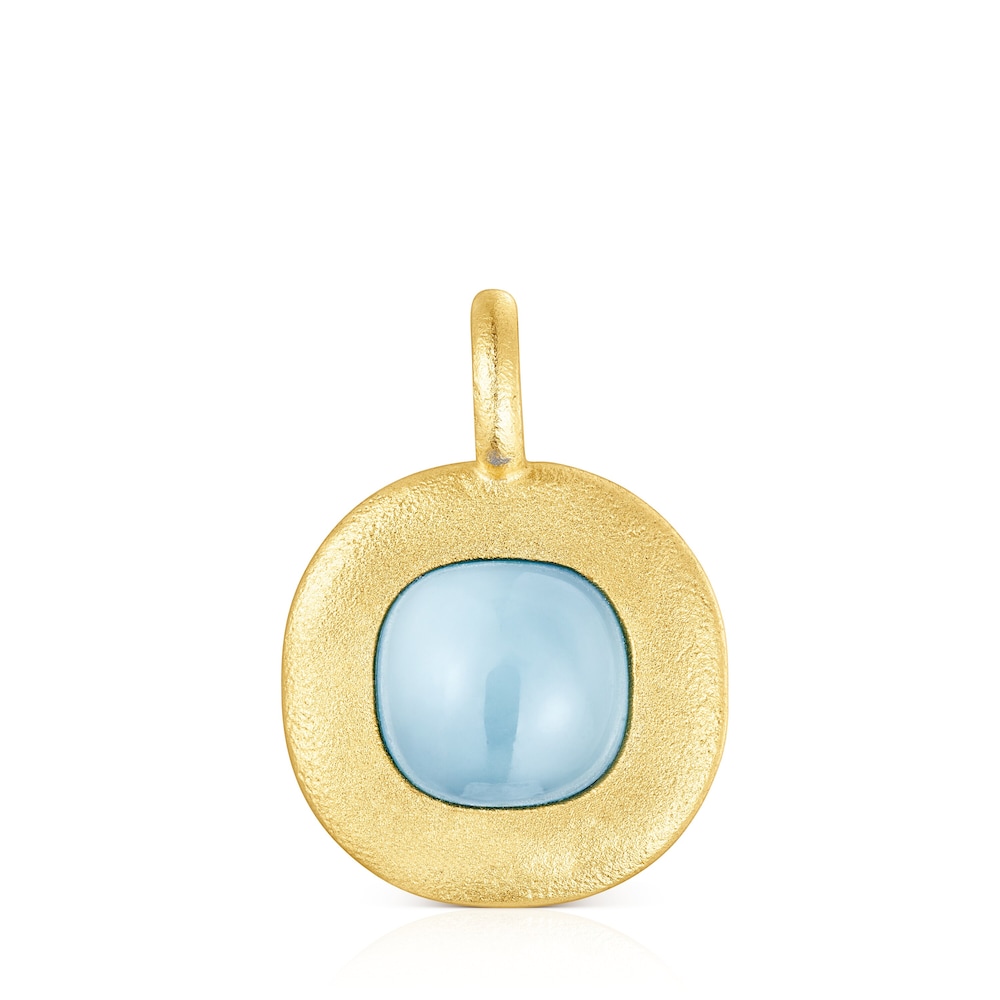 Silver vermeil Nattfall Pendant with chalcedony