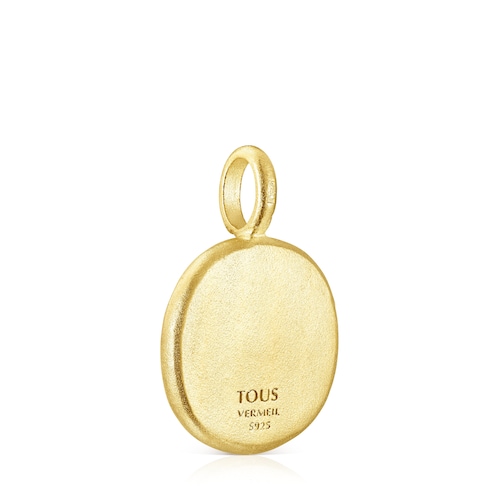 Colgante con baño de oro 18 kt sobre plata y calcedonia Nattfall