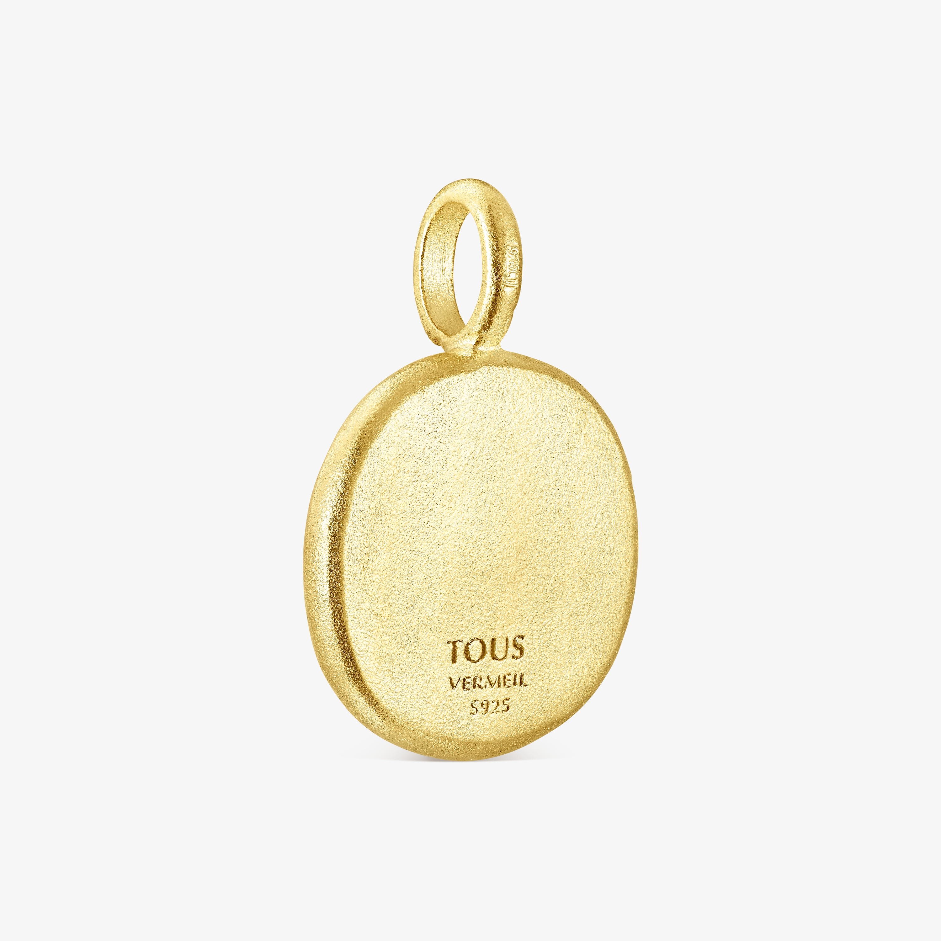 Silver vermeil Nattfall Pendant with carnelian