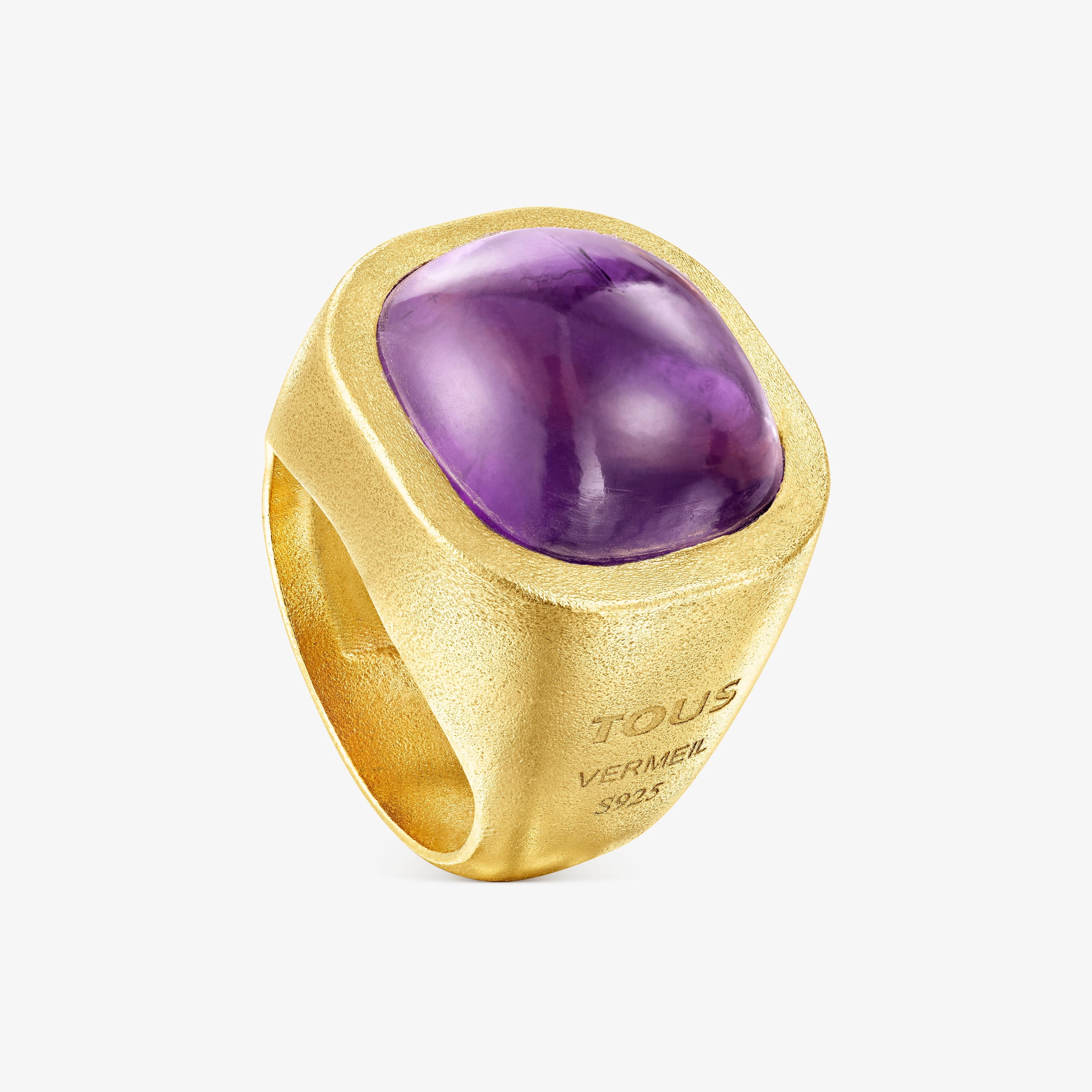 Silver vermeil Nattfall Ring with amethyst