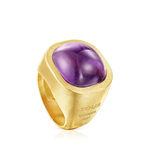 Anillo de plata vermeil y amatista Nattfall