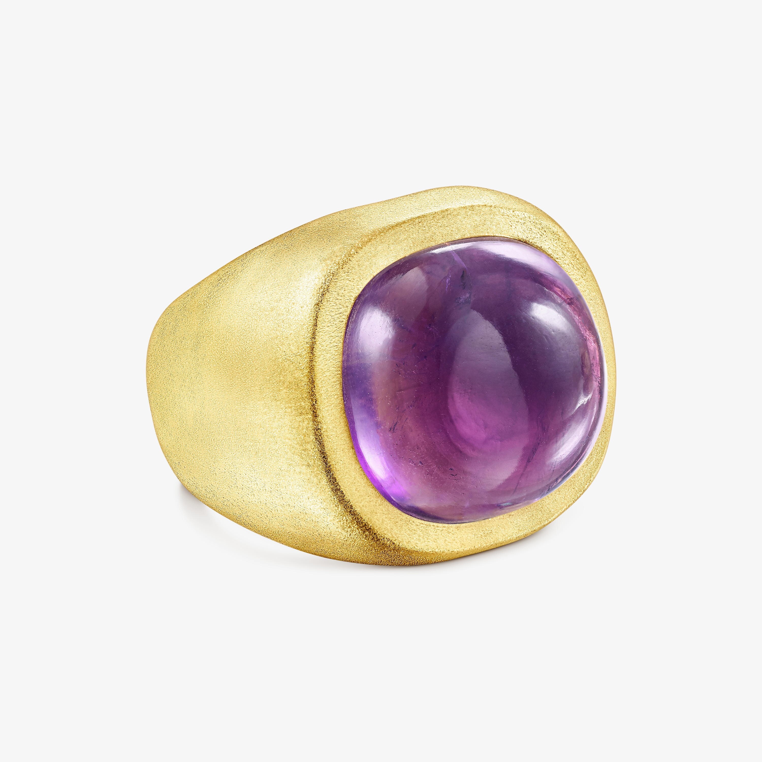 Silver vermeil Nattfall Ring with amethyst