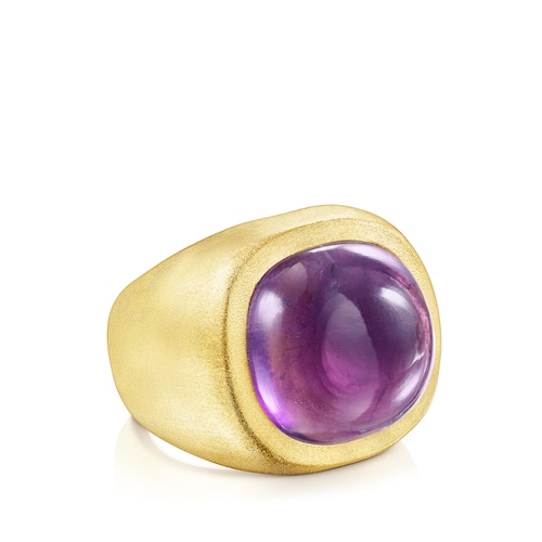 Anillo de plata vermeil y amatista Nattfall