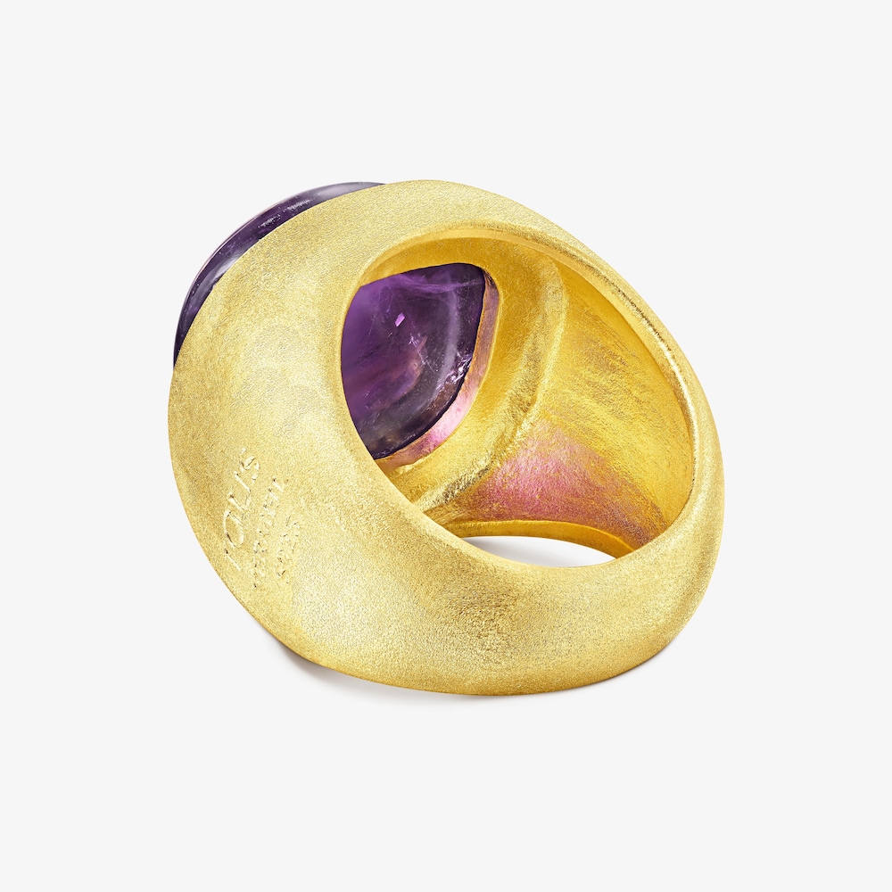 Ring Nattfall aus Vermeil-Silber mit Amethyst