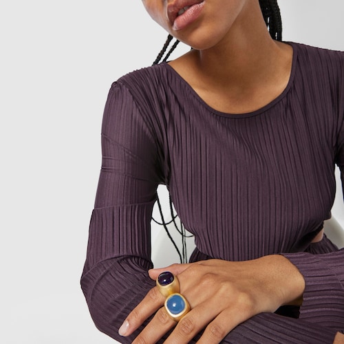 Anillo de plata vermeil y amatista Nattfall