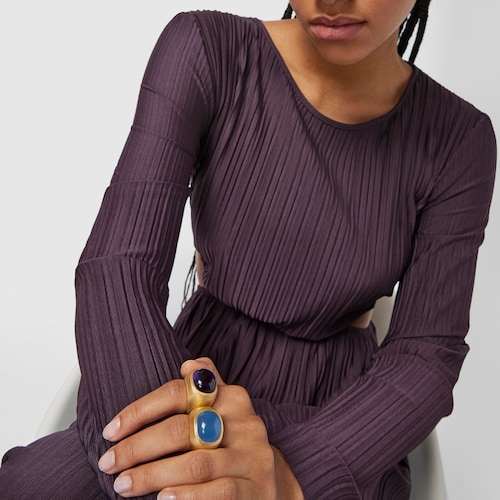 Anillo de plata vermeil y amatista Nattfall