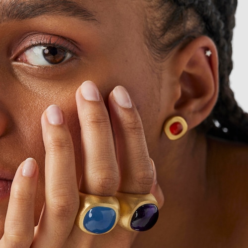 Anillo de plata vermeil y amatista Nattfall