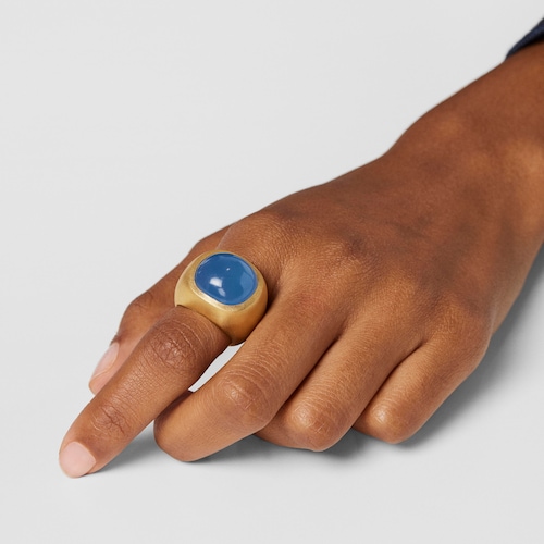 Silver vermeil Nattfall Ring with chalcedony