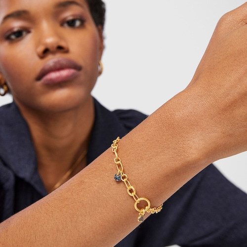 Silver vermeil Luah Bracelet with sapphires and quartz