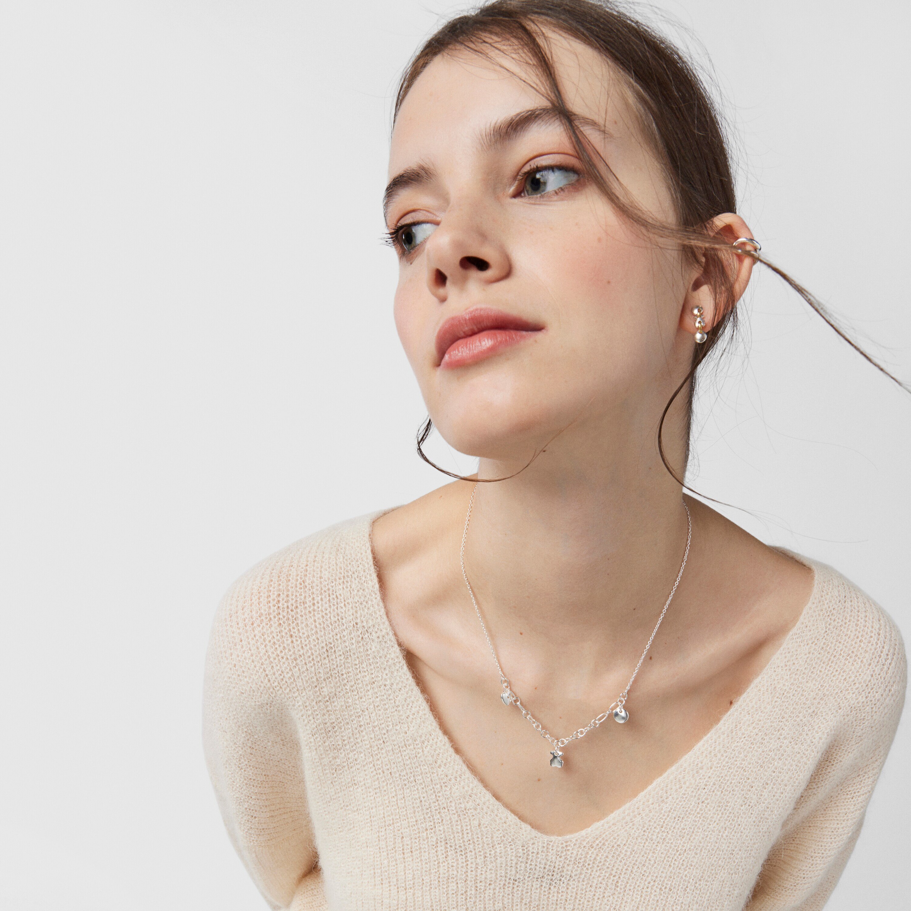 Silver Luah motif Necklace