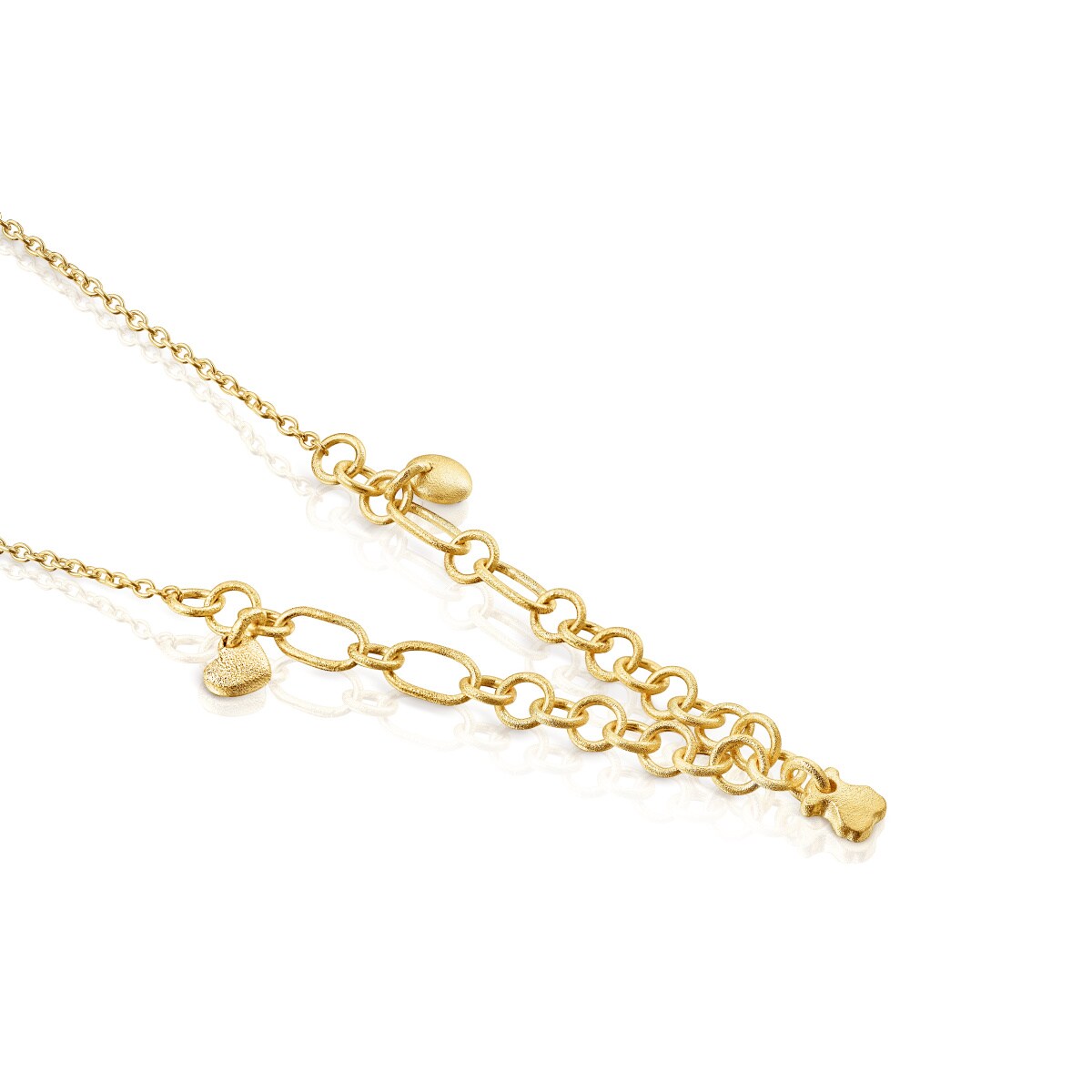 Collar con baño de oro 18 kt sobre plata, zafiros y cuarzo Luah