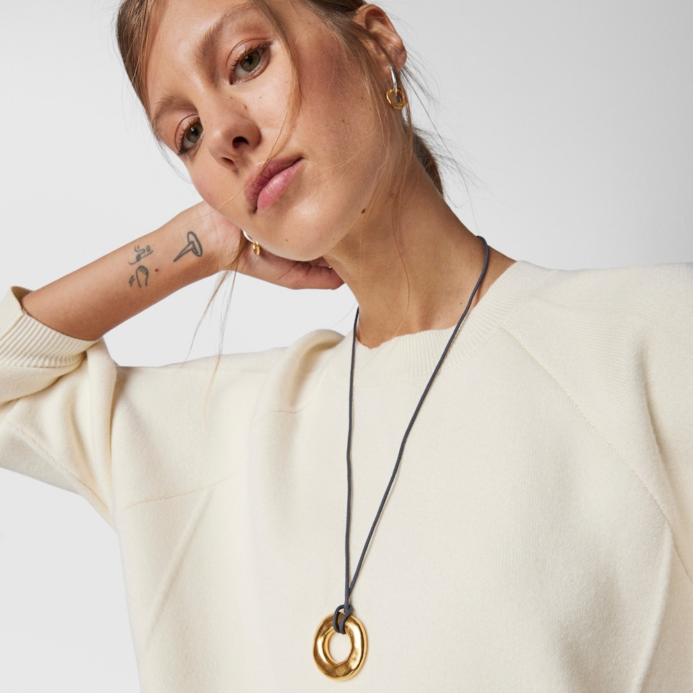 Silver vermeil Luah donut Necklace image number 5