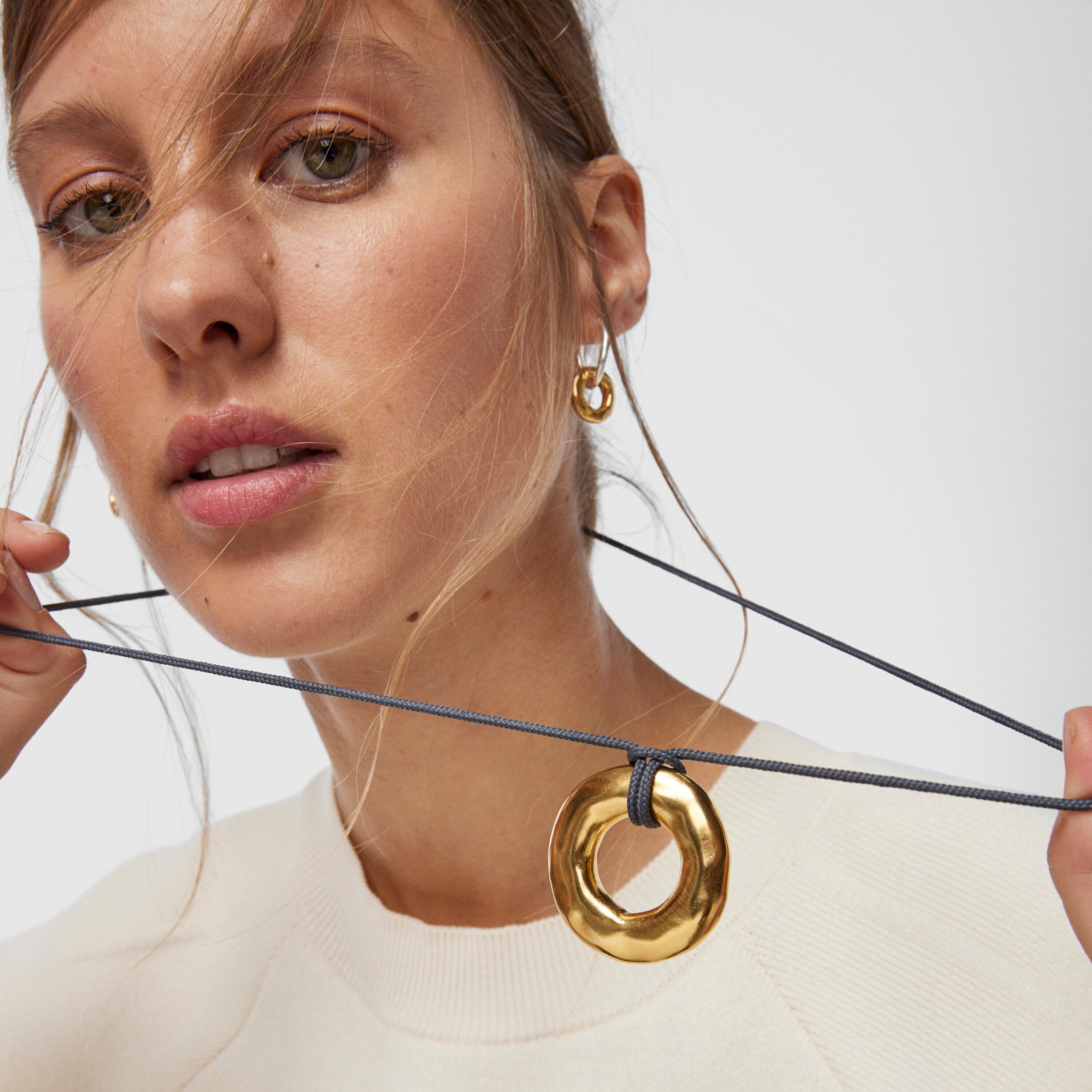 Silver vermeil Luah donut Necklace