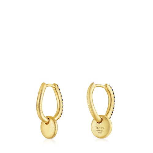 Silver vermeil Luah luna Earrings with sapphires