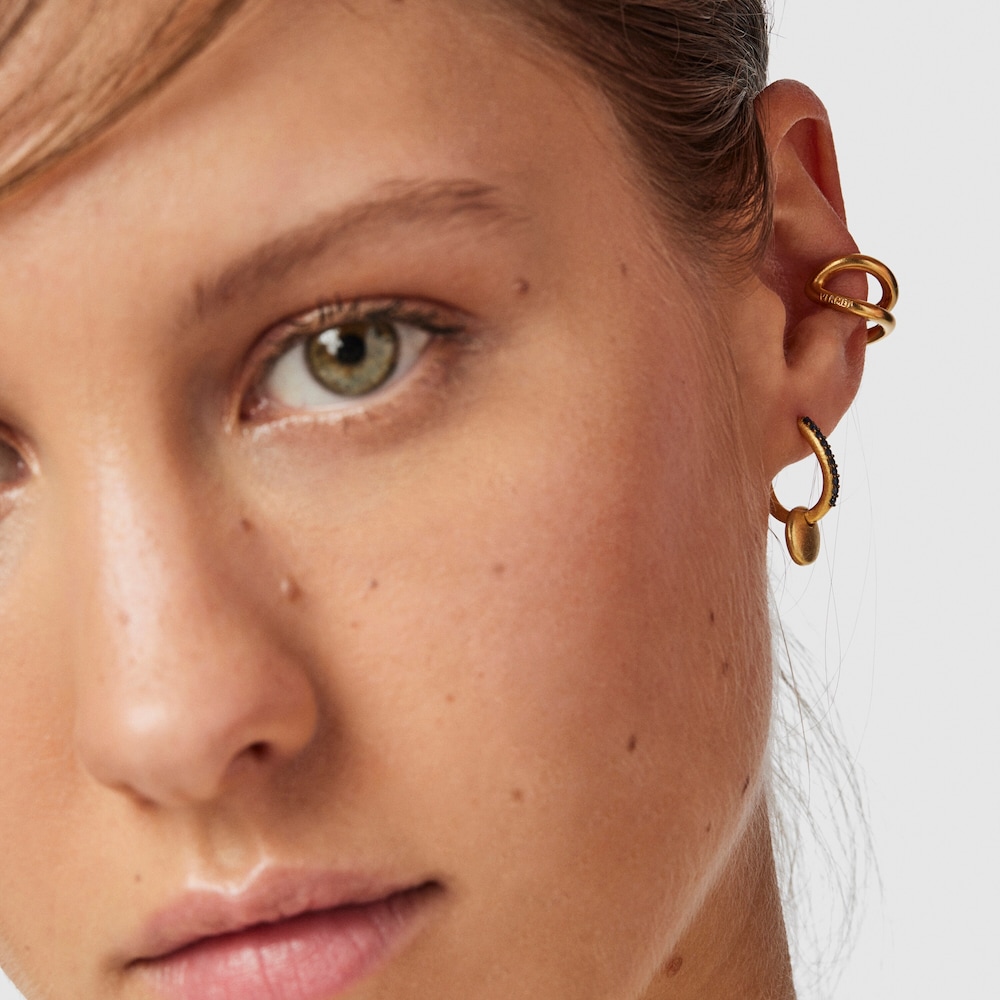 Silver vermeil Luah luna Earrings with sapphires