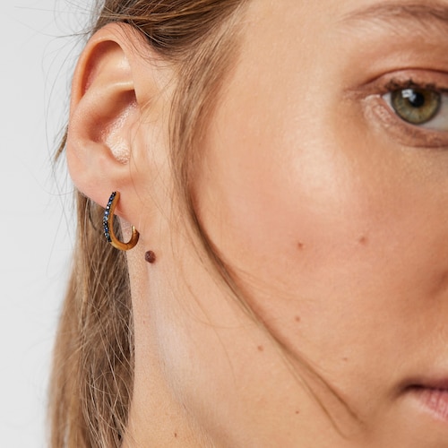Silver vermeil Luah luna Earrings with sapphires