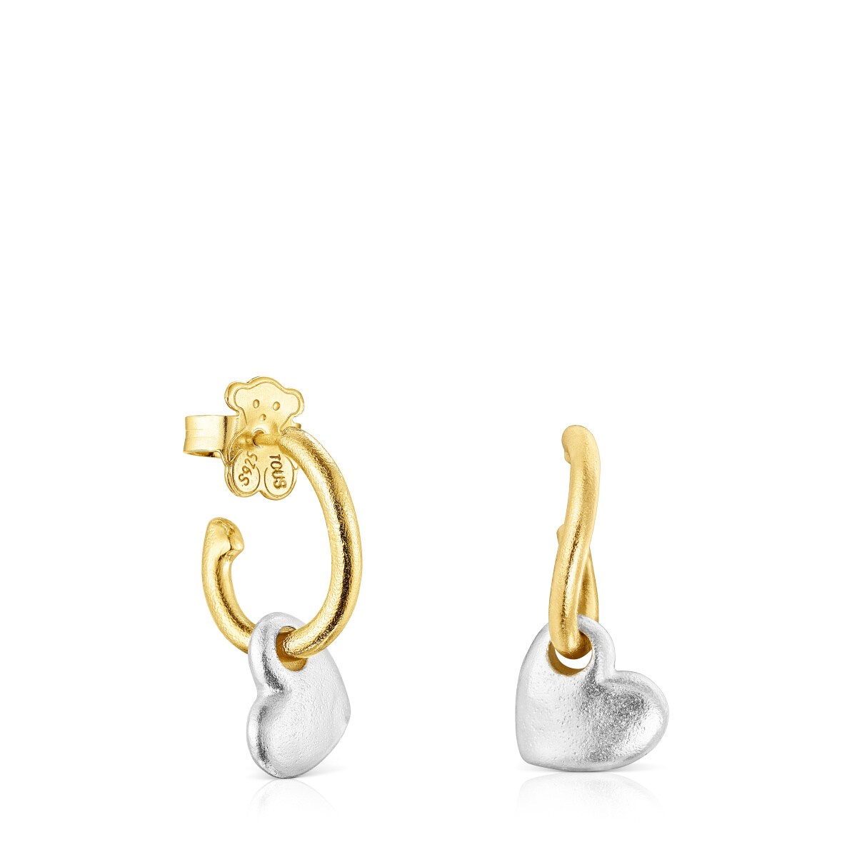 Pendientes corazón bicolor Luah