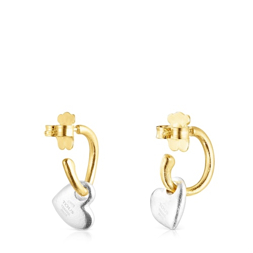 Pendientes corazón bicolor Luah