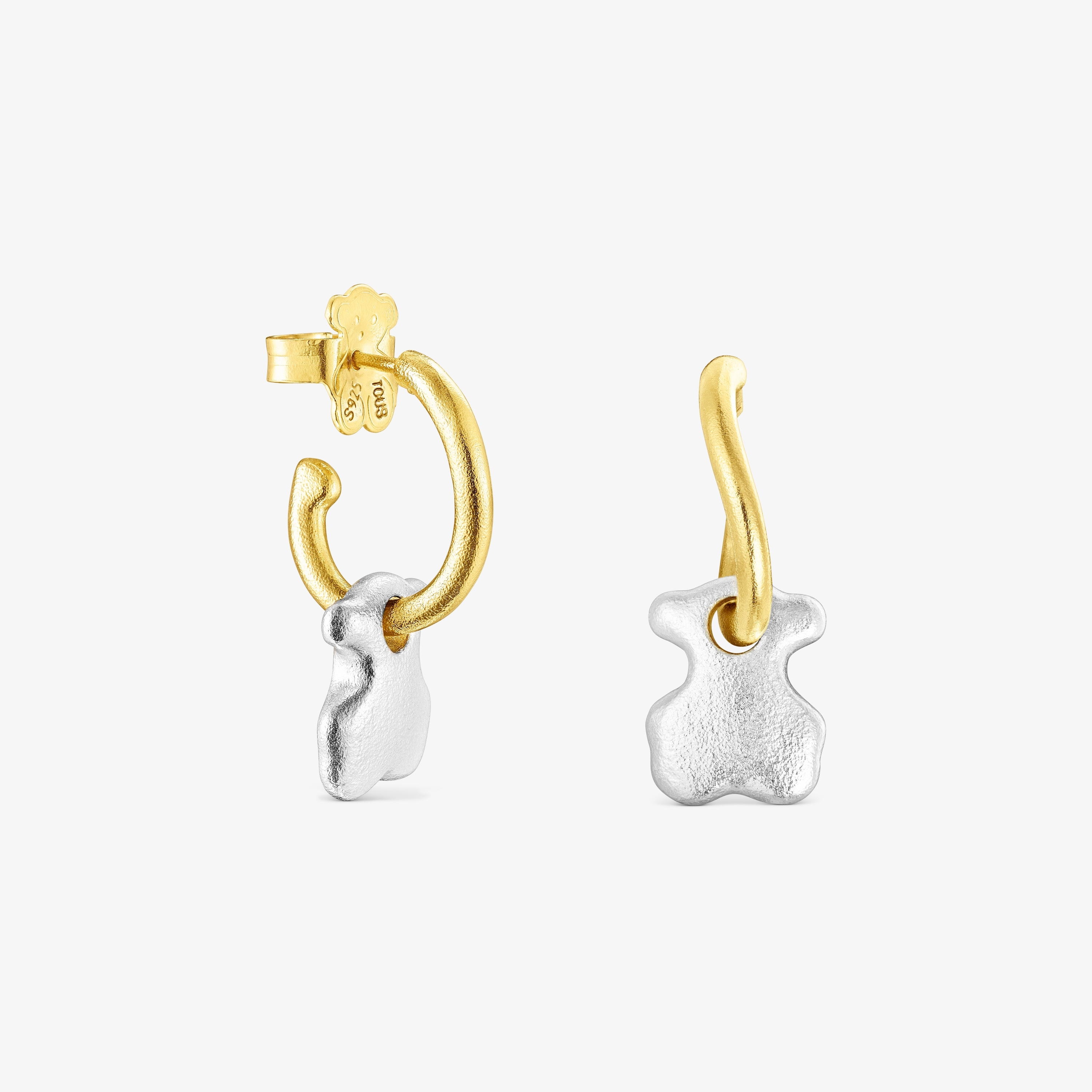Two-tone Luah bear Earrings