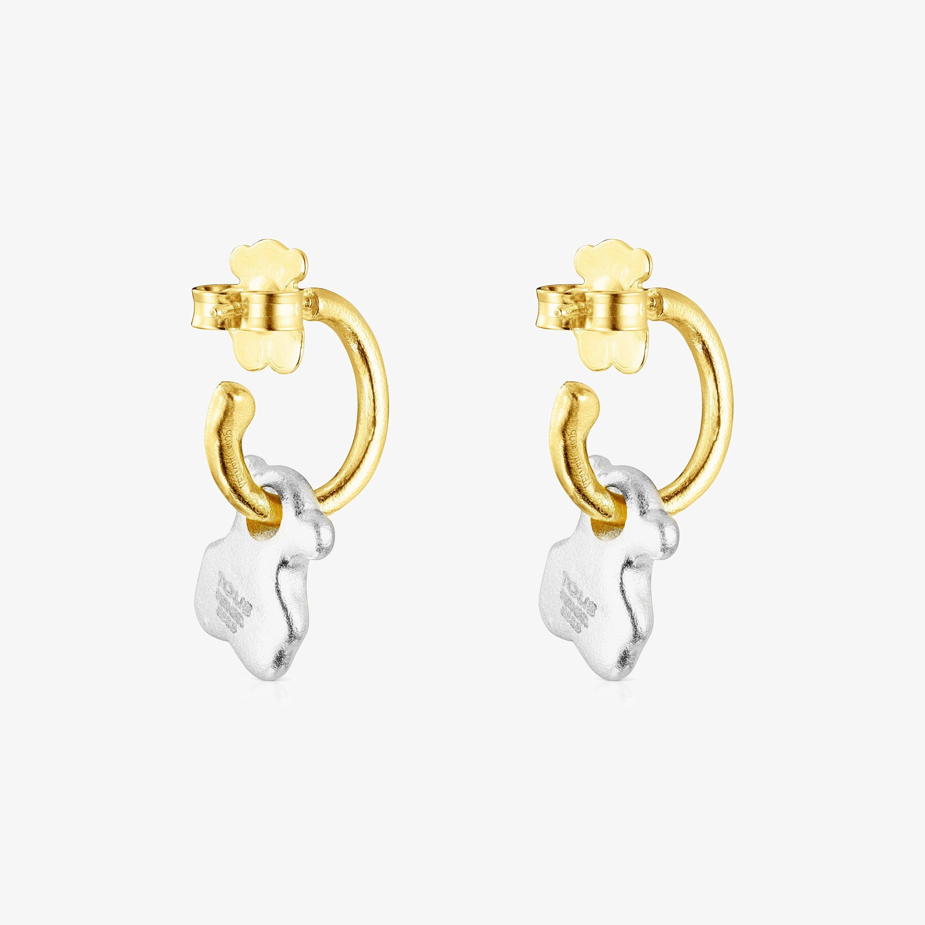Two-tone Luah bear Earrings
