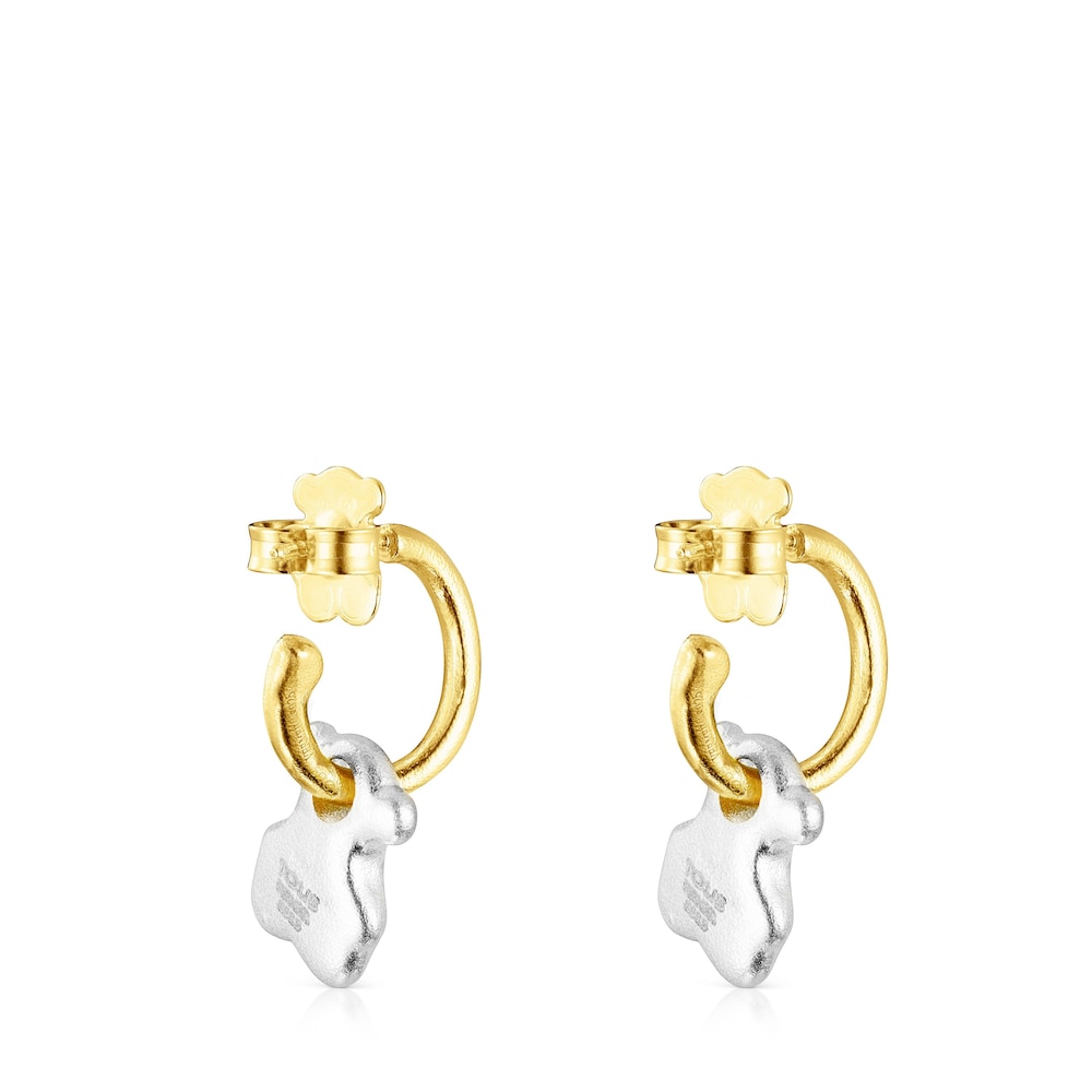 Two-tone Luah bear Earrings image number 2
