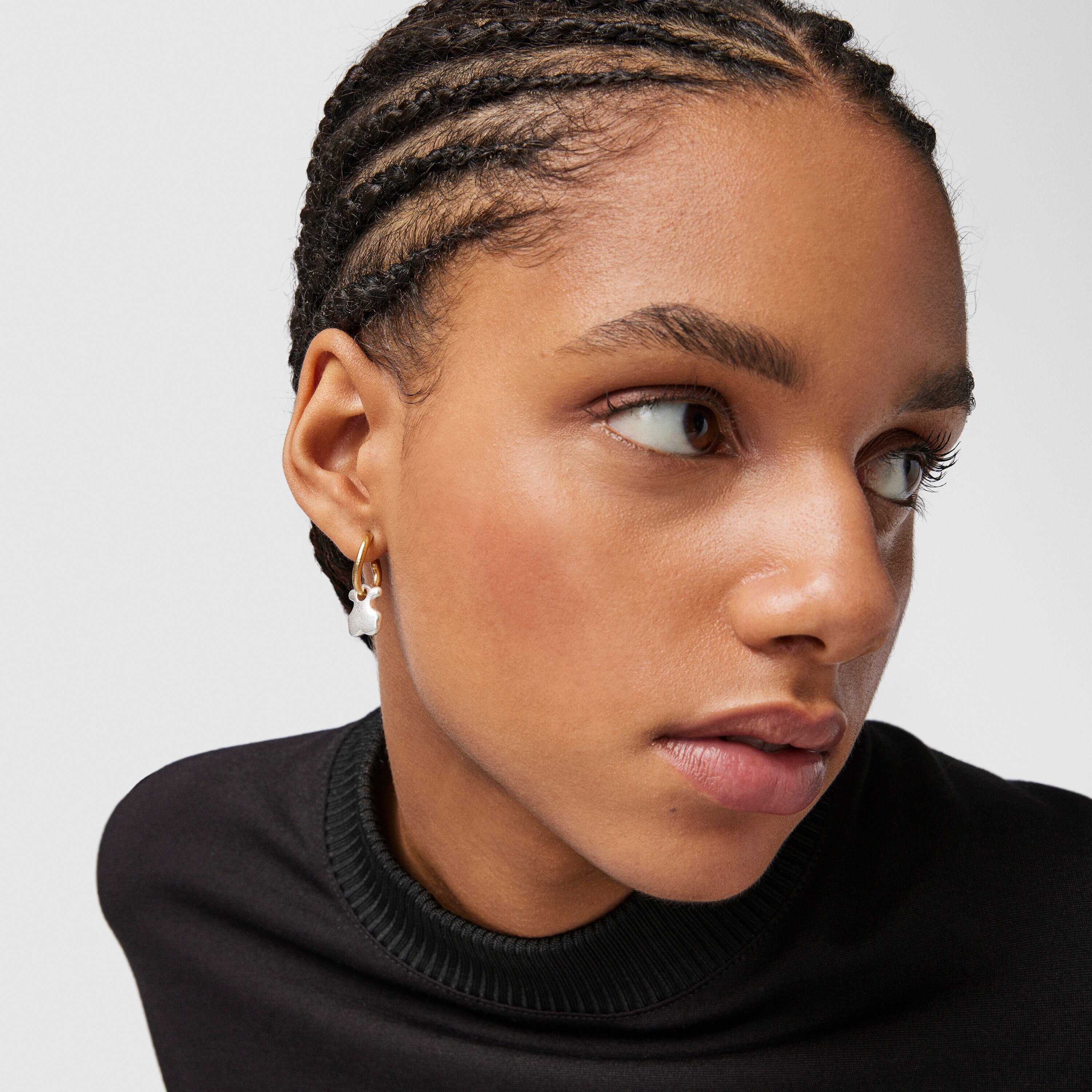 Two-tone Luah bear Earrings