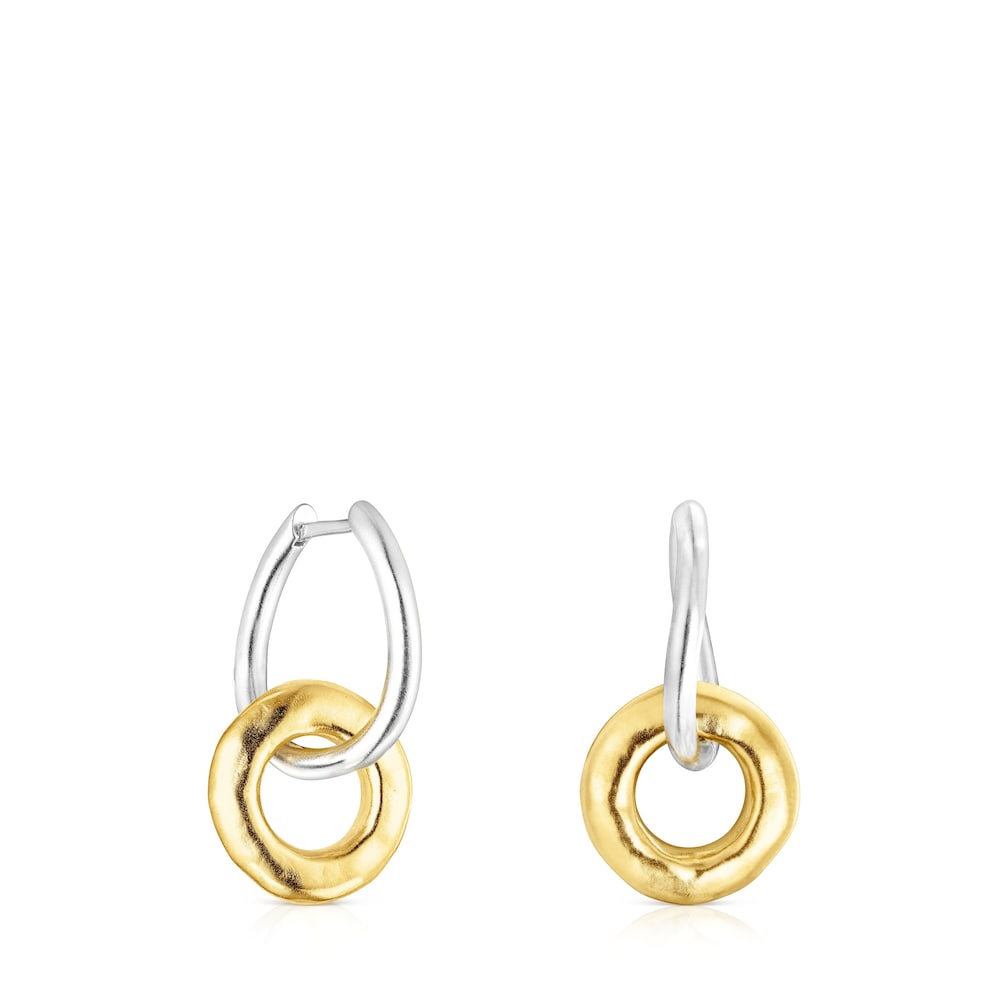 Pendientes cortos donut bicolor Luah