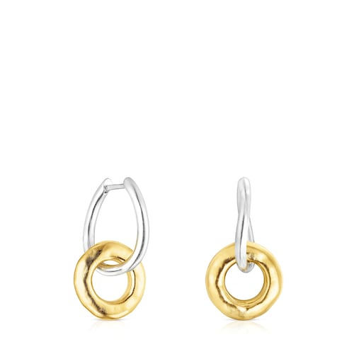 Brincos curtos donut Luah bicolor