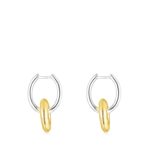 Short two-tone Luah donut Earrings