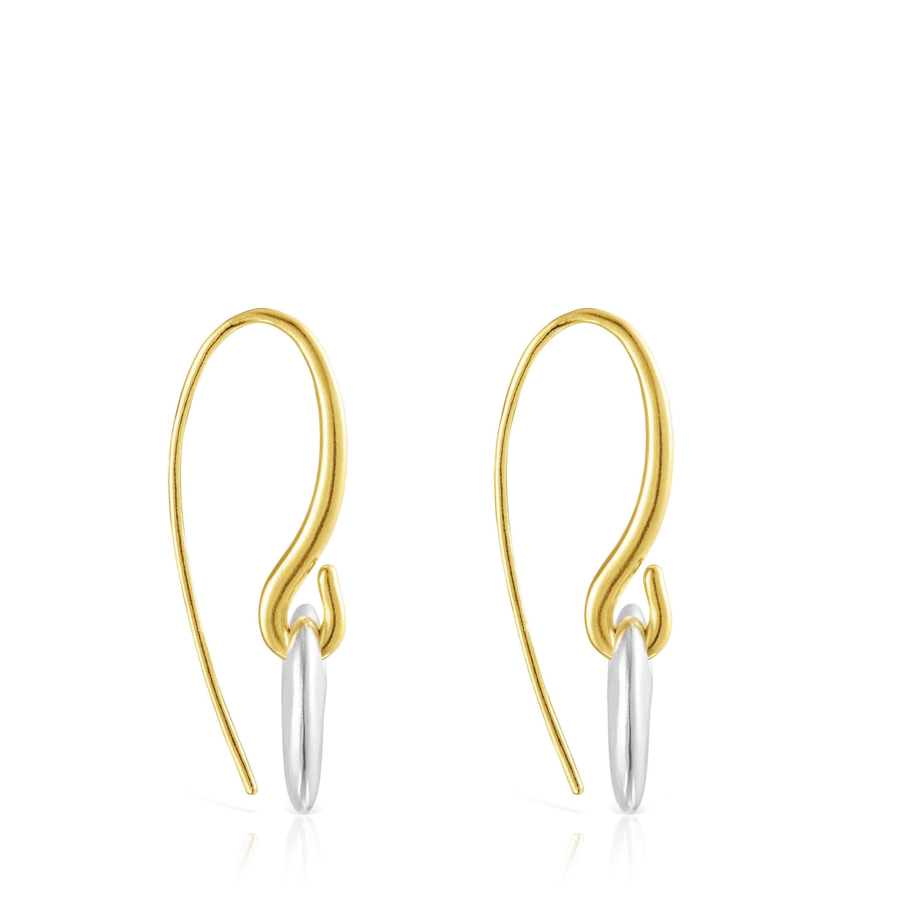 Short two-tone Luah luna Earrings