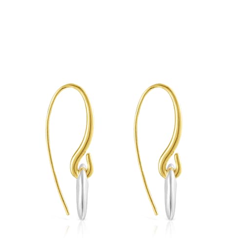 Short two-tone Luah luna Earrings